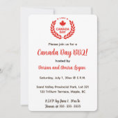 Bewerkbare Patriotic Canada Day-viering Kaart (Voorkant)