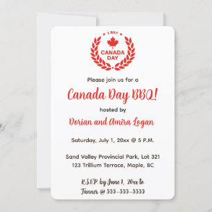 Bewerkbare Patriotic Canada Day-viering Kaart