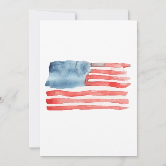 Bewerkbare patriottische uitnodiging voor BBQ op O (Achterkant)