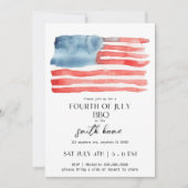 Bewerkbare patriottische uitnodiging voor een BBQ (Voorkant)