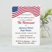 Bewerkbare Patriottische Vlag van de VS Militaire  Kaart (Staand voorkant)