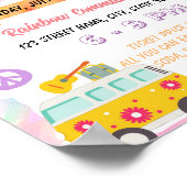 Bewerkbare Peace Love Teach flyer Poster (Hoek)