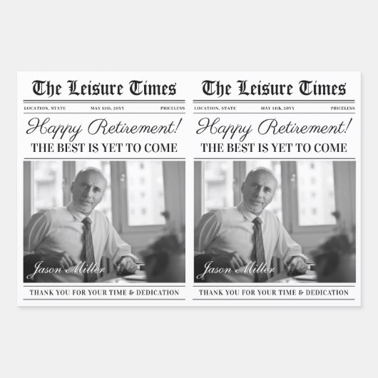 Bewerkbare Pensioenkrant Bloemenboeket Inpakpapier Vel (Voorkant 2)