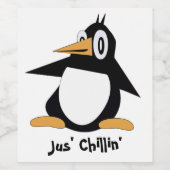 Bewerkbare Percius De Pinguïn Wijn Labels Wijn Etiket (Enkel label)