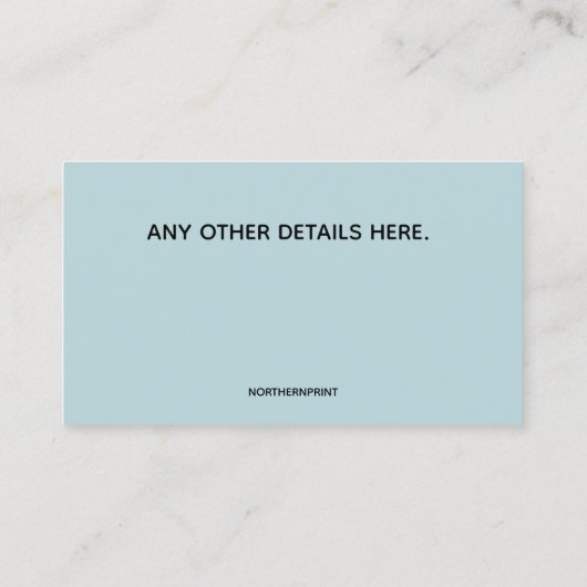 Bewerkbare persoonlijke beveiliging en bodyguards visitekaartje (Achterkant)