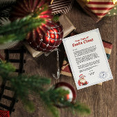 Bewerkbare Persoonlijke Brief van de Kerstman Feestdagenkaart