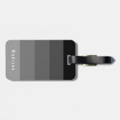 Bewerkbare persoonlijke gothic zwart grijze tinten bagagelabel (Achterkant horizontaal)