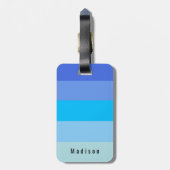 Bewerkbare Persoonlijke ☀️🍋 Helder blauwe Lentekl Bagagelabel (Achterkant verticaal)