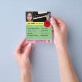 Bewerkbare piano instructor flyer (Hand)