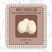 Bewerkbare Pickled Eggs Square Sticker