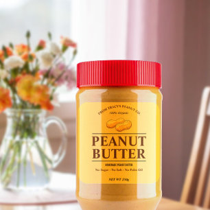 Bewerkbare pindakaas aangepaste Sticker