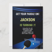 Bewerkbare Ping Pong Party Uitnodiging voor kinder (Voorkant)