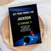 Bewerkbare Ping Pong Party Uitnodiging voor kinder