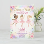 Bewerkbare Pink Dance Party Sjabloon Kaart (Staand voorkant)