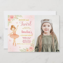 Bewerkbare Pink Dance Party Sjabloon voor meisjes Kaart