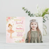 Bewerkbare Pink Dance Party Sjabloon voor meisjes Kaart (Staand voorkant)