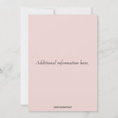 Bewerkbare Pink Flowers Invitation Kaart (Achterkant)