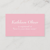 Bewerkbare Pink Gift Registry Kaart, Baby op de we Informatiekaartje (Achterkant)