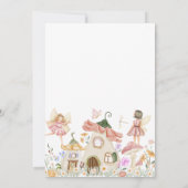 Bewerkbare Pink Wildflower Fairy verjaardagsuitnod Kaart (Achterkant)