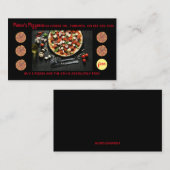 Bewerkbare Pizza Loyalty Rewards-Kaart (Voorkant / Achterkant)