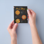 Bewerkbare Pizzamenukaart Pizzaria Restaurant Menu (Hand)