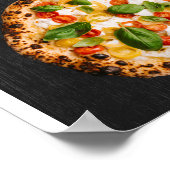 Bewerkbare Pizzamenukaart Pizzaria Restaurant Menu Poster (Hoek)