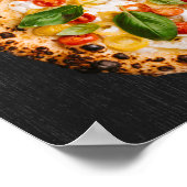 Bewerkbare Pizzamenukaart Pizzaria Restaurant Menu Poster (Hoek)