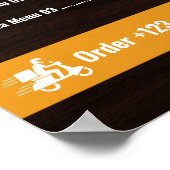 Bewerkbare Pizzamenukaart Pizzeria Restaurant Menu Poster (Hoek)