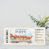 Bewerkbare Polen Warschau Vliegtuig Boarding Pass Kaart (Staand voorkant)