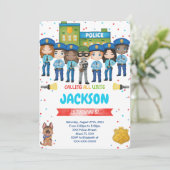 Bewerkbare politie uitnodiging (Staand voorkant)