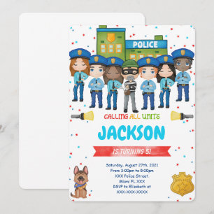 Bewerkbare politie uitnodiging