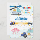 Bewerkbare Politie Verjaardag Uitnodiging (Voorkant)