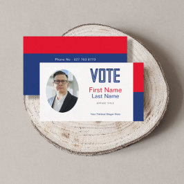 Bewerkbare politieke campagnefoto Visitekaartje