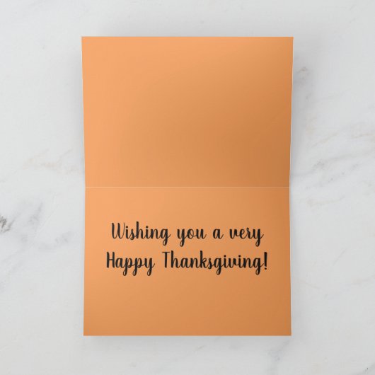 Bewerkbare pompoen Happy Thanksgiving Kaart (Binnen)