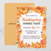 Bewerkbare pompoenen en herfstbladeren Thanksgivin Kaart (Voorkant / Achterkant)