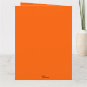 Bewerkbare pompoenen Plant en kaars Thanksgiving Kaart (Achterkant)