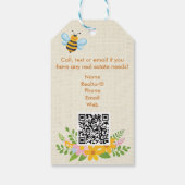 Bewerkbare POP-BY voor makelaars, Honey Gift Cadeaulabel (Achterkant)