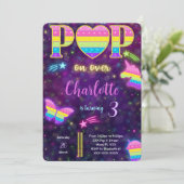 Bewerkbare Pop IT Verjaardagsuitnodiging Kaart (Staand voorkant)