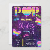 Bewerkbare Pop IT Verjaardagsuitnodiging Kaart (Voorkant)