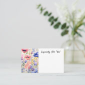 Bewerkbare Poppies Bloemenwinkel Boeket Bericht Ka Visitekaartje (Staand voorkant)