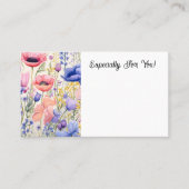 Bewerkbare Poppies Bloemenwinkel Boeket Bericht Ka Visitekaartje (Voorkant)