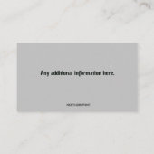 Bewerkbare Porta Potty Verhuur Visitekaartje (Achterkant)