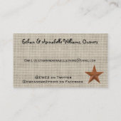 Bewerkbare primitieve boerderijschapen en schoot visitekaartje (Achterkant)