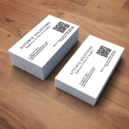 Bewerkbare professionele minimalistische informati visitekaartje