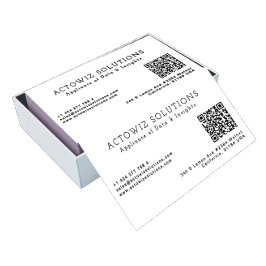 Bewerkbare professionele minimalistische informati visitekaartje