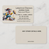 Bewerkbare professionele reiniger visitekaartje (Voorkant / Achterkant)
