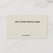 Bewerkbare professionele reiniger visitekaartje (Achterkant)