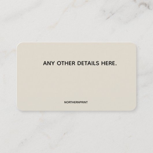 Bewerkbare professionele reiniger visitekaartje (Achterkant)