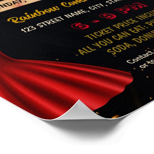 Bewerkbare Prom Dance event sjabloon Poster (Hoek)