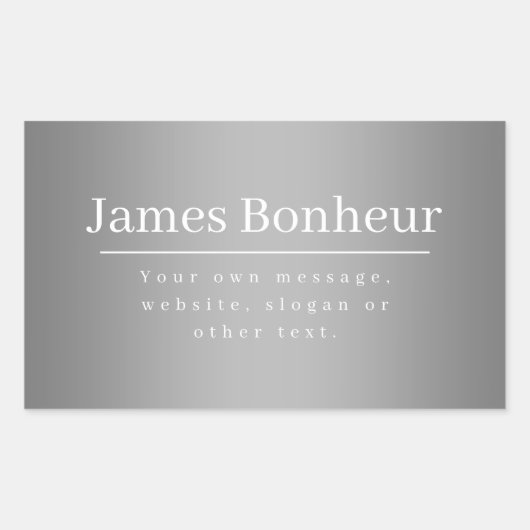 Bewerkbare promotionele Sjabloon voor bedrijven, e Rechthoekige Sticker (Voorkant)